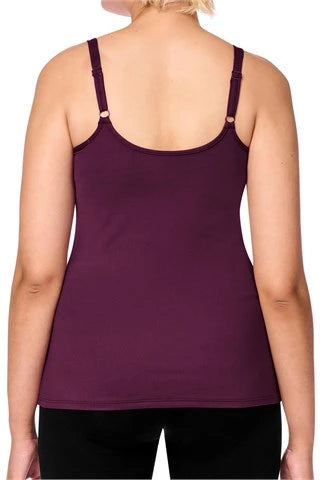 Amoena Valletta Pocketed Mastectomy Singlet/Cami - Dark Berry 45064