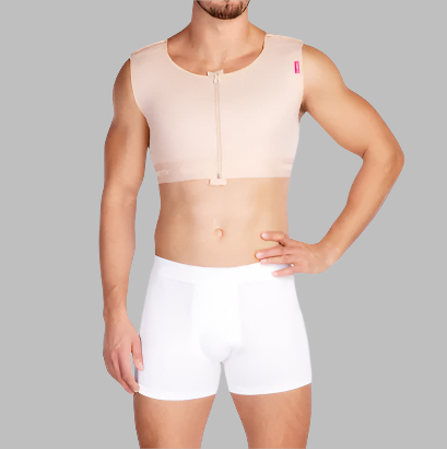 Lipoelastic MTmS Comfort Male Post Surgery Compression Vest - Beige