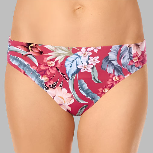 Amoena Cozumel Bikini Bottoms (Reversible) - Deep Pink/Multi 71719