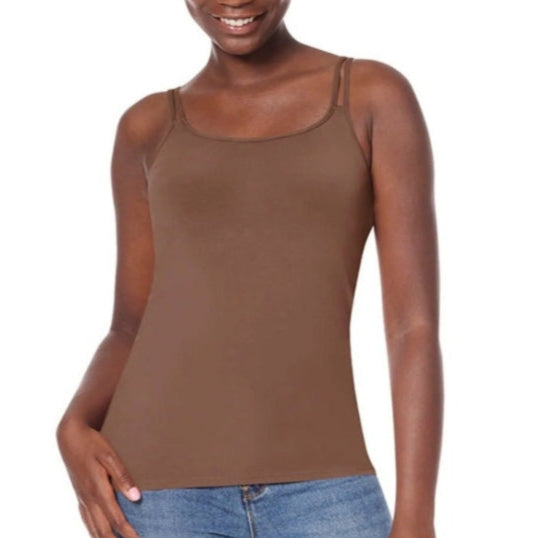 Amoena Valletta Pocketed Mastectomy Singlet/Cami - Mocha 44873