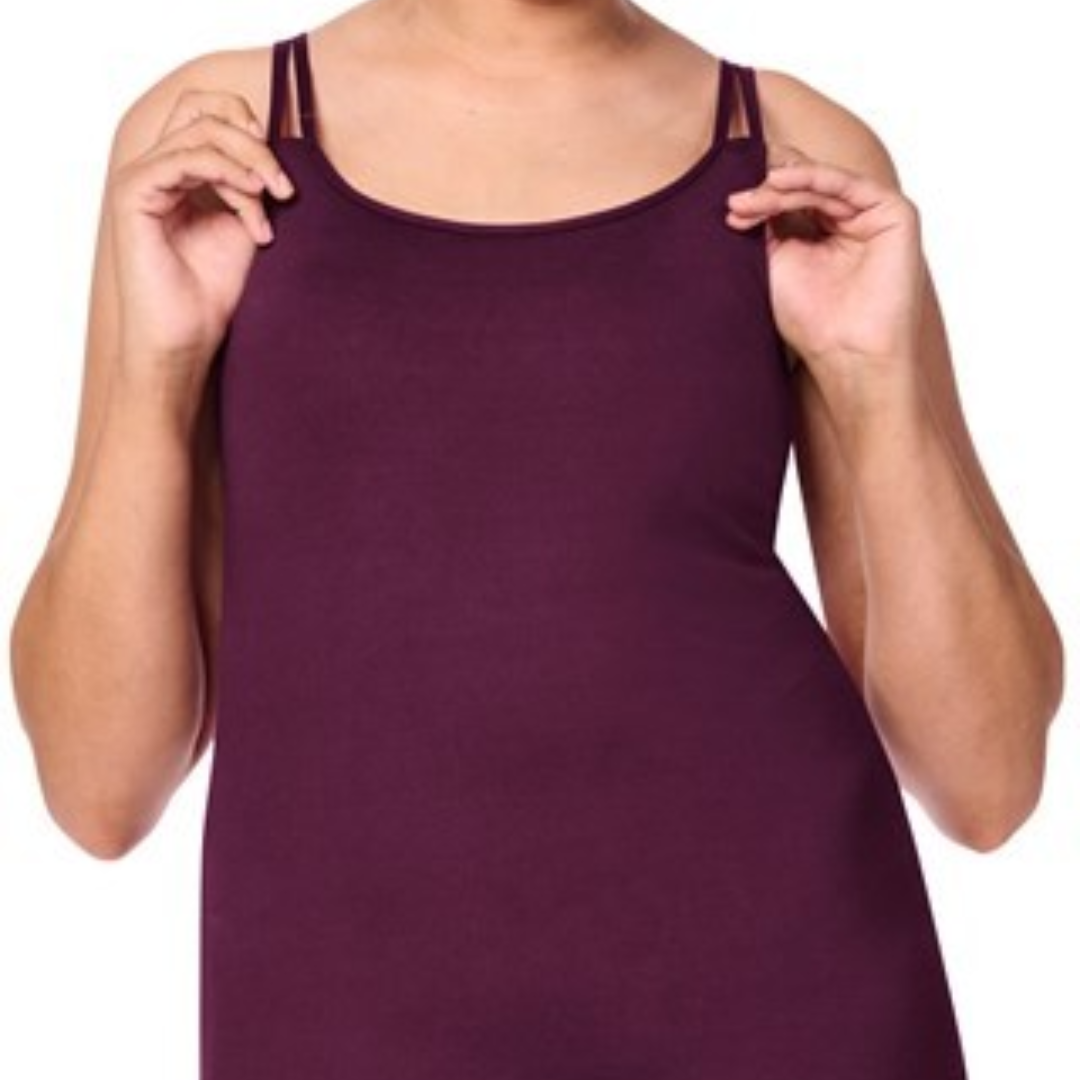 Amoena Valletta Pocketed Mastectomy Singlet/Cami - Dark Berry 45064