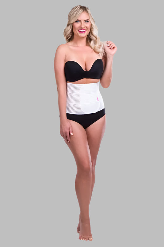 Lipoelastic KP Special Abdominal Compression Binder - White 3 Panel (23cm Height)