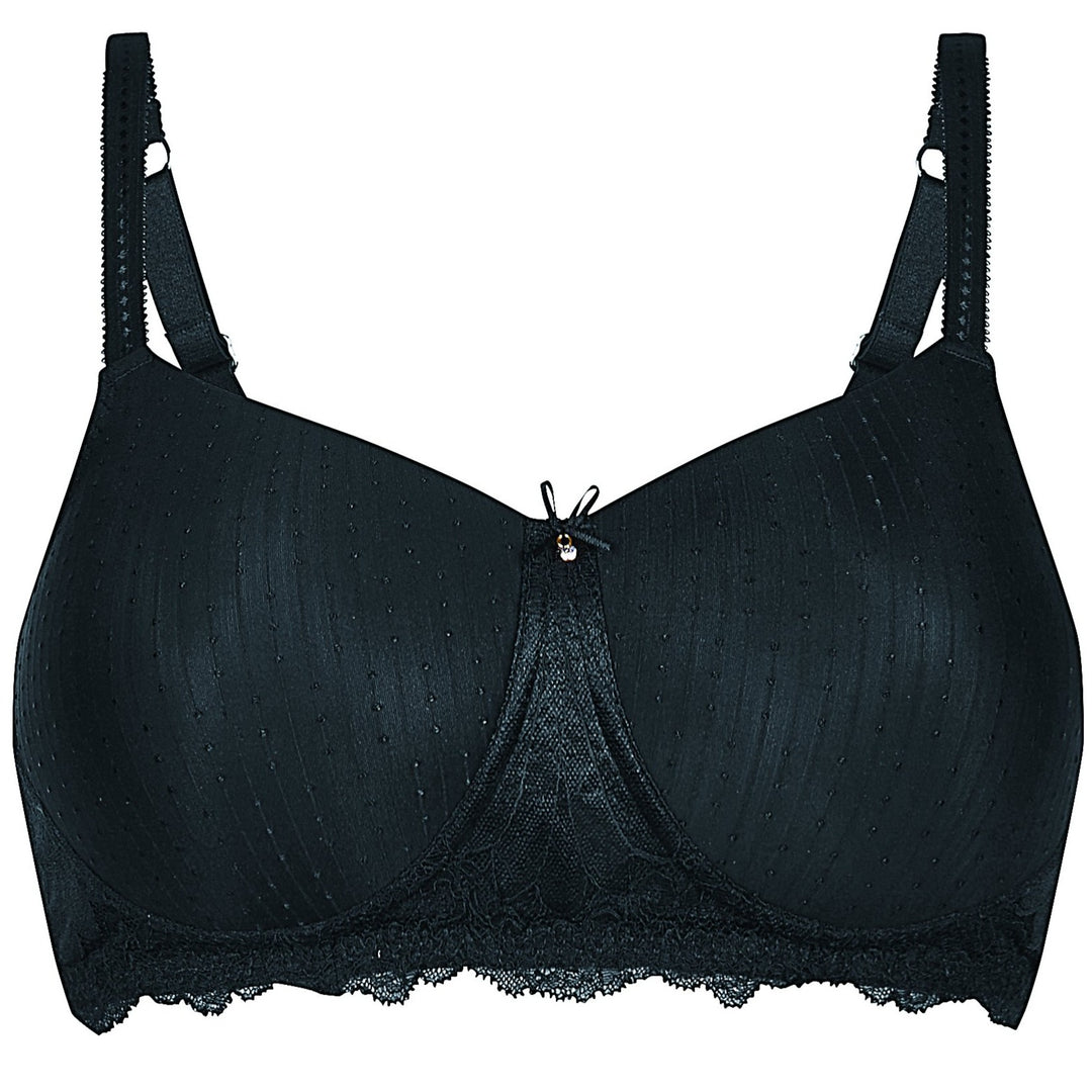 Amoena Aurelie Pocketed Mastectomy Padded Non Wired Bra - Black 44279