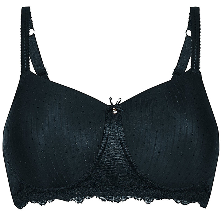 Amoena Aurelie Pocketed Mastectomy Padded Non Wired Bra - Black 44279