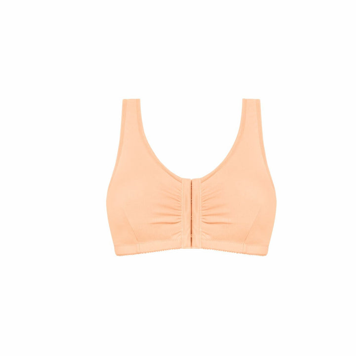 Amoena Fleur Wire Free Front Closure Pocketed Mastectomy Bra - Sand 44671