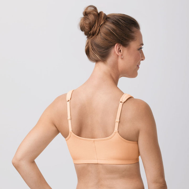 Amoena Fleur Wire Free Front Closure Pocketed Mastectomy Bra - Sand 44671