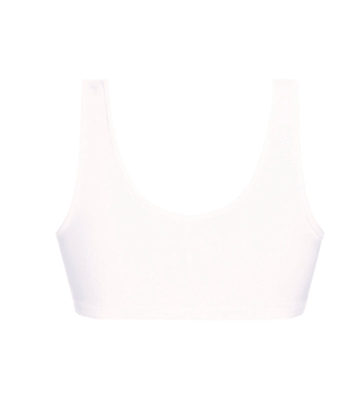 Amoena Frances Wire Free Front Closure Pocketed Mastectomy Bra - White 2128