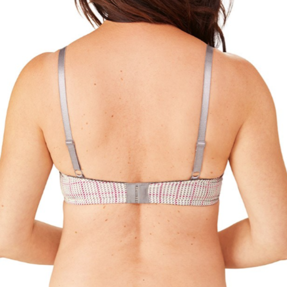 Amoena Luna Pocketed Mastectomy Padded Non Wired Bra - Grey/Multi  45027