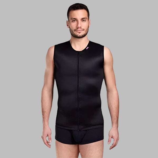 Lipoelastic MTmL Comfort Male Post Surgery Compression Vest - Black