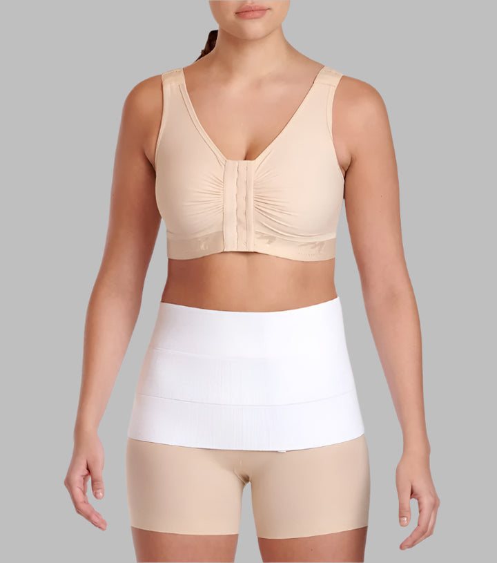 Marena AB3X Abdominal Compression Binder White for 107-163cm waist