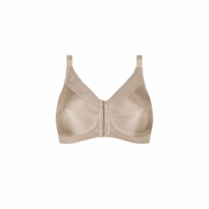 Amoena Nancy Wirefree Front Fastening Pocketed Mastectomy Bra - Light Sand 44739