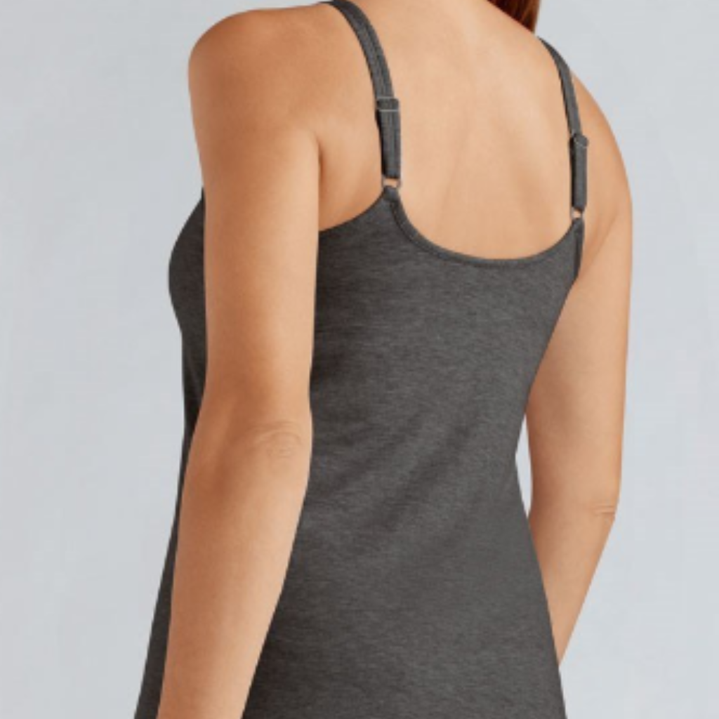 Amoena Valletta Pocketed Mastectomy Singlet/Cami  - Charcoal 44076
