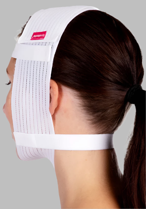 Lipoelastic FM 01 Unisex Facial Post Surgery Compression Garment - White