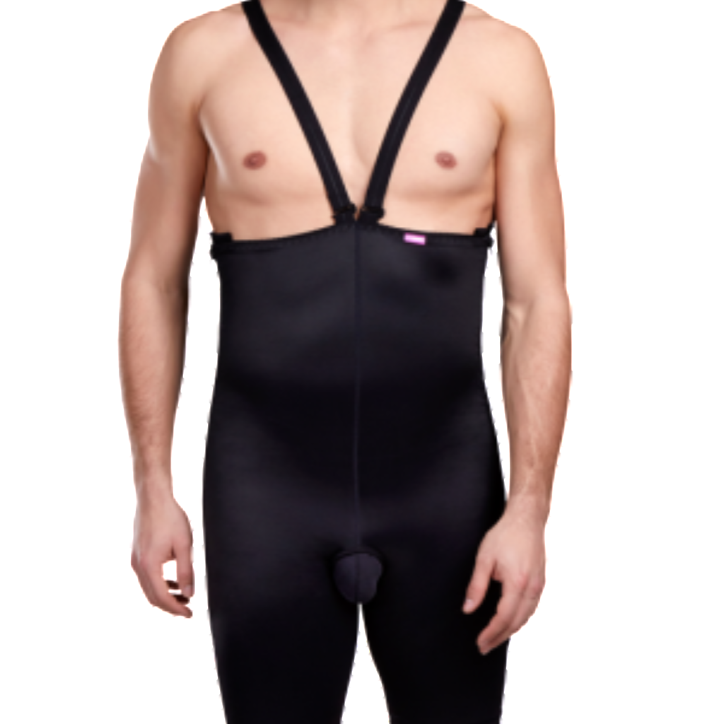Lipoelastic VFm Comfort Male Post Surgery Compression Garment - Black