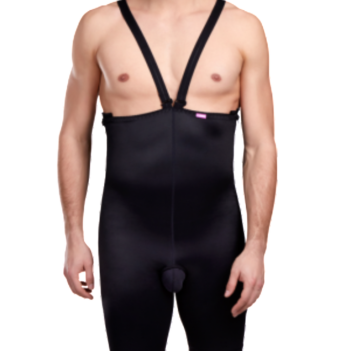 Lipoelastic VFm Comfort Male Post Surgery Compression Garment - Black