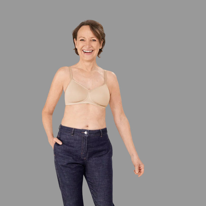 Amoena Mara Pocketed Padded Mastectomy Bra - Light Sand 1150