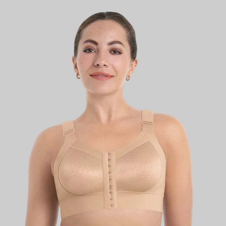Anita Care - Leeds Compression Lymph-O-fit Bra Front Fastening Medical Compression Garment For Lymphoedema - Sand 4111