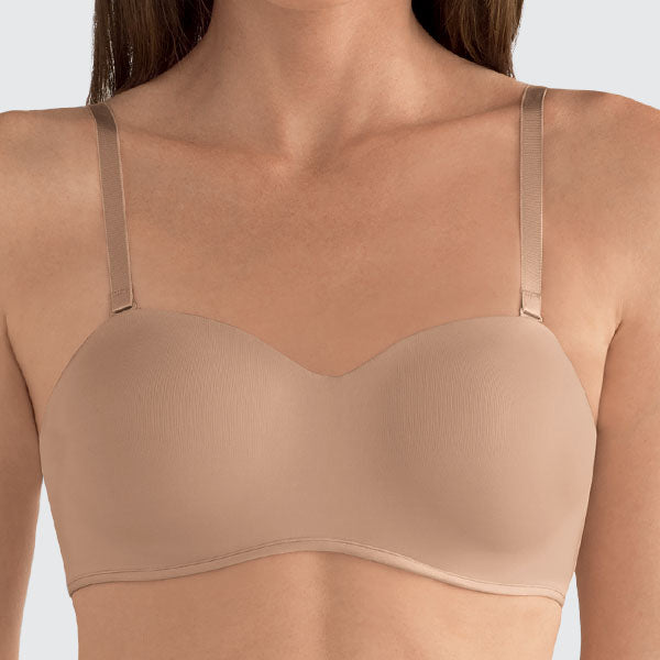 Amoena Barbara Strapless Underwire Pocketed Mastectomy Bra - Nude 457