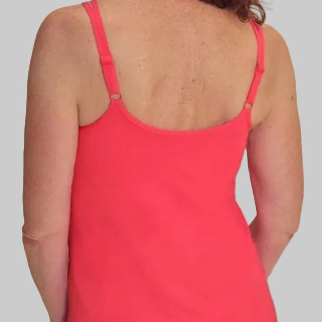 Amoena Valletta Pocketed Mastectomy Singlet/Cami - Watermelon 45130