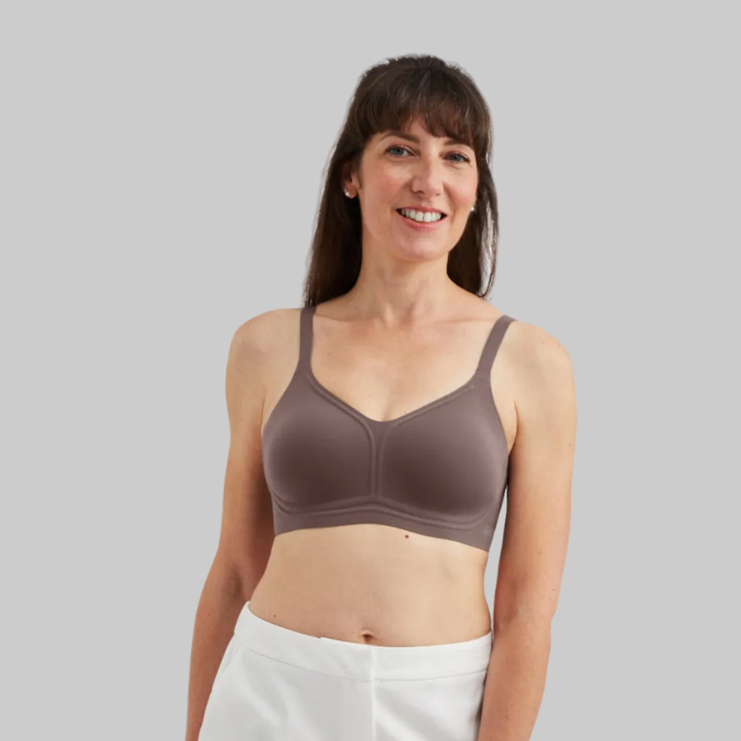 Amoena Wave Pure Pocketed Padded Mastectomy Bra - Deep Taupe 45141