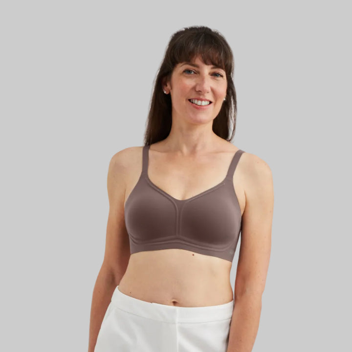 Amoena Wave Pure Pocketed Padded Mastectomy Bra - Deep Taupe 45141
