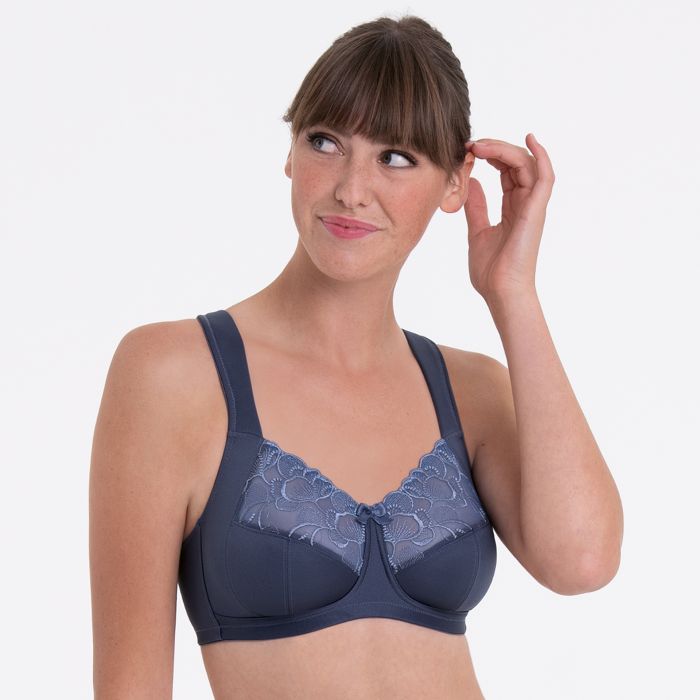 Anita Care Lucia Wire Free Pocketed Mastectomy Bra - Moonlight Blue 4723X (allow 2-3 weeks delivery)