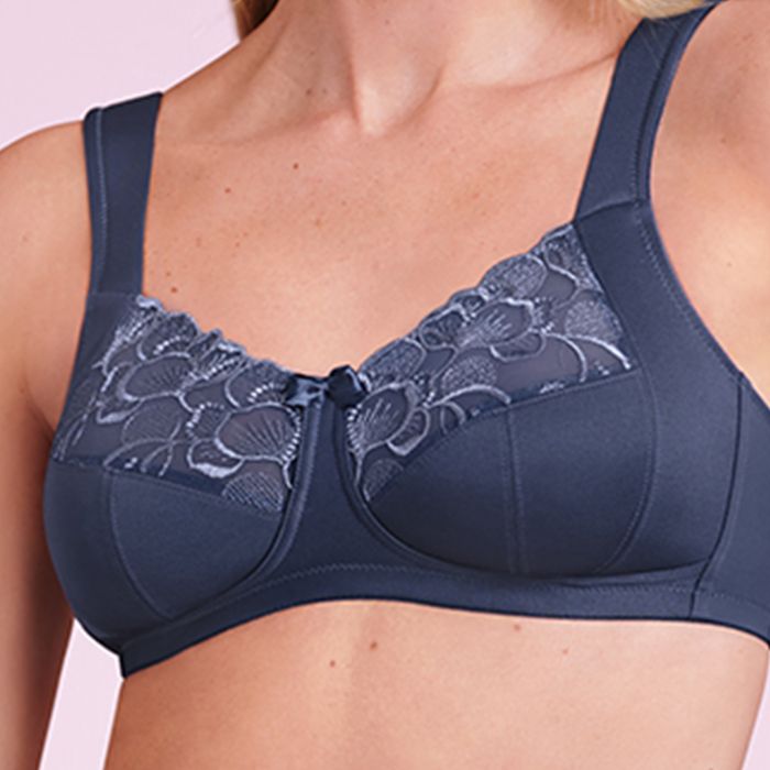 Anita Care Lucia Wire Free Pocketed Mastectomy Bra - Moonlight Blue 4723X (allow 2-3 weeks delivery)