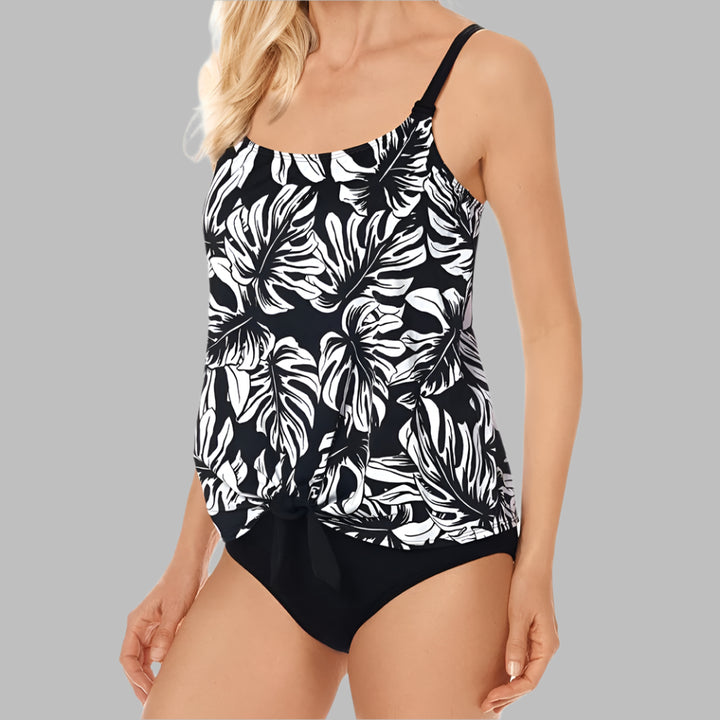 Amoena Koh Samui Pocketed Mastectomy Blouson - Black & White 71696