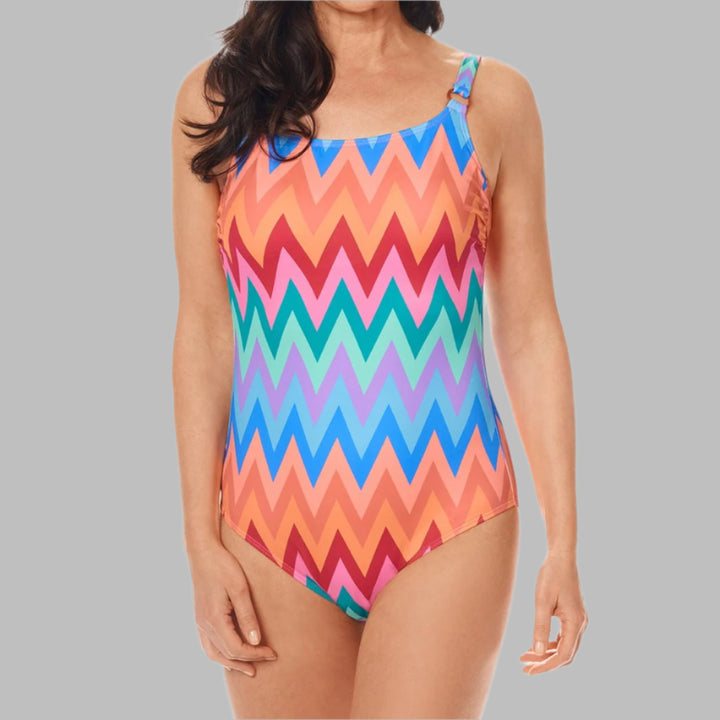 Amoena Ecuador One Piece Pocketed Mastectomy Swimsuit - Multi 71721