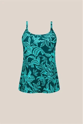 Amoena Salerno Pocketed Mastectomy Tankini - Deep Emerald/Light Jade 71799
