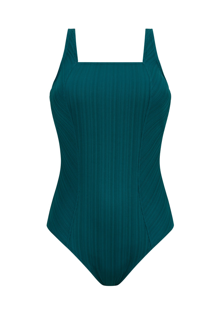 Amoena Treviso One Piece Mastectomy Pocketed Swimsuit - Emerald 71804
