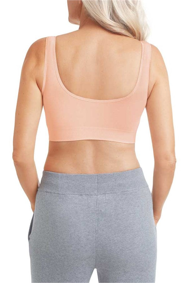 Amoena Clara Non-wired Front Closure Pocketed Mastectomy Bra - Blush 44743