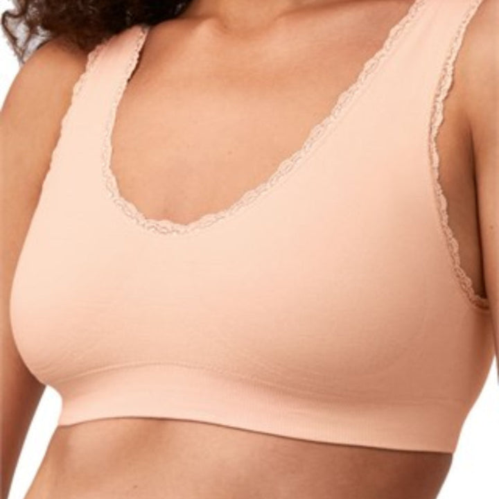 Amoena Kitty Mastectomy Pocketed Wire Free Soft Bra - Blush 44607