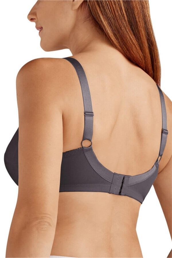 Amoena Nancy Wirefree Pocketed Mastectomy Bra - Dark Grey  44024
