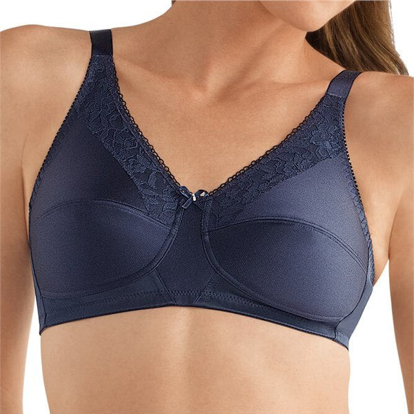 Amoena Nancy Wirefree Pocketed Mastectomy Bra - Dark Blue 44417