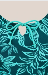 Amoena Salerno One Piece Mastectomy Pocketed Swimsuit - Deep emerald/ light jade 71797