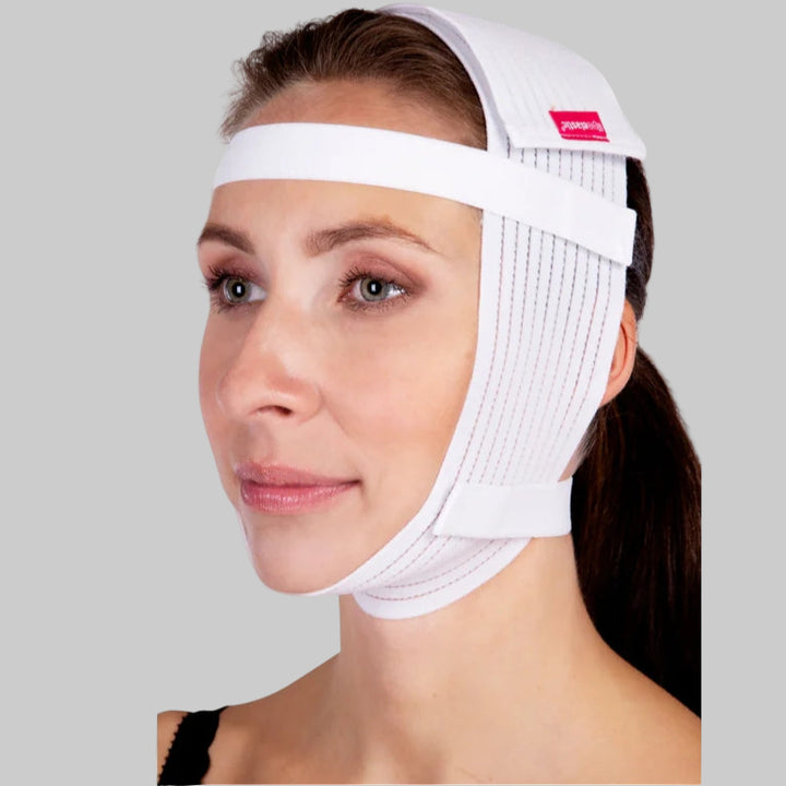 Lipoelastic FM 01 Unisex Facial Post Surgery Compression Garment - White