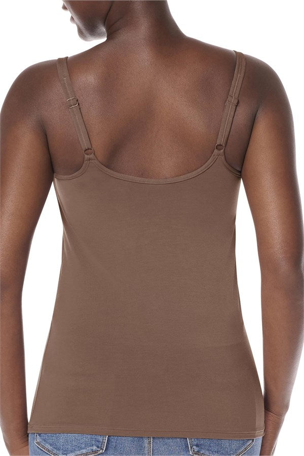 Amoena Valletta Pocketed Mastectomy Singlet/Cami - Mocha 44873