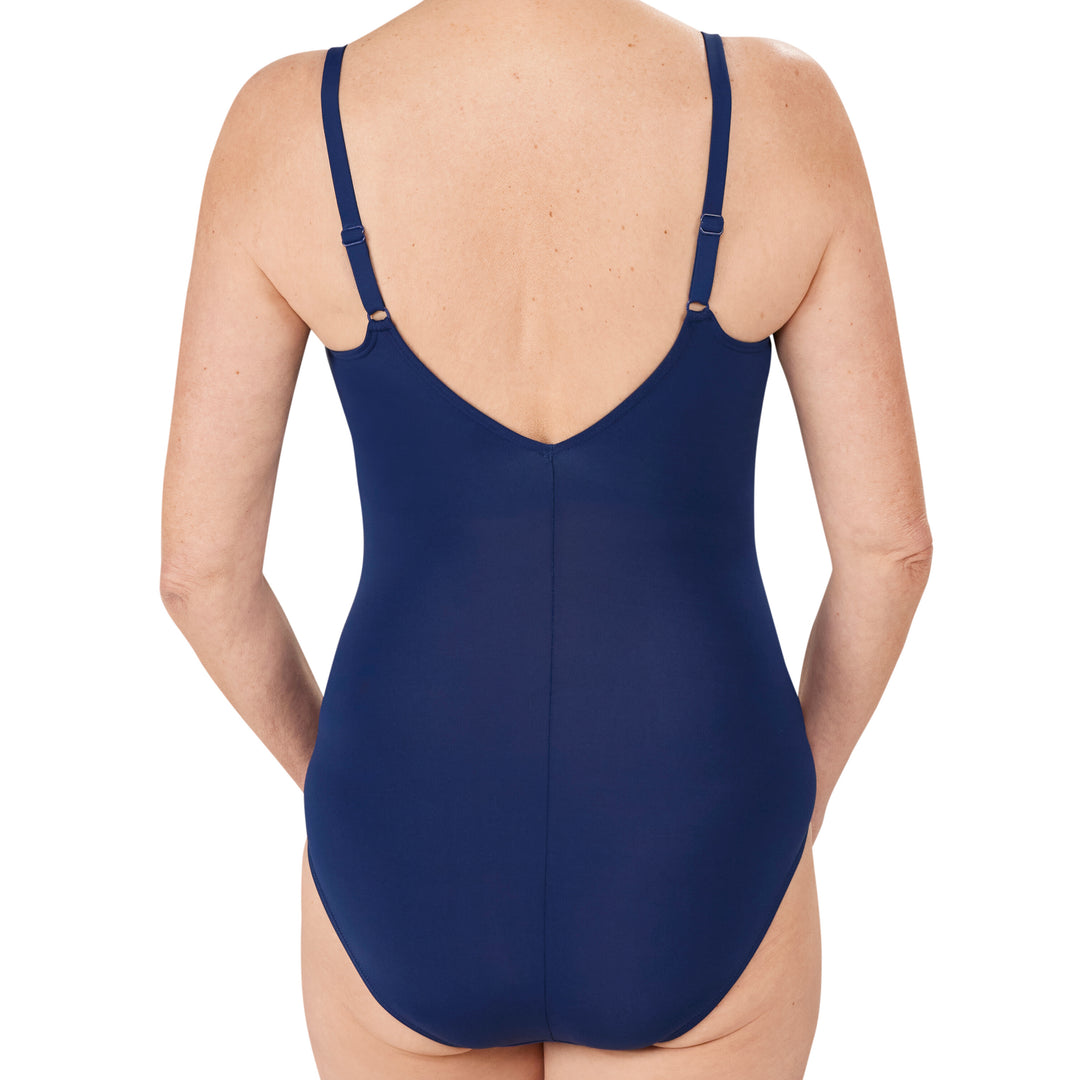 Amoena Lanzarote One Piece Swimsuit - Indigo Blue & Amber - 71625