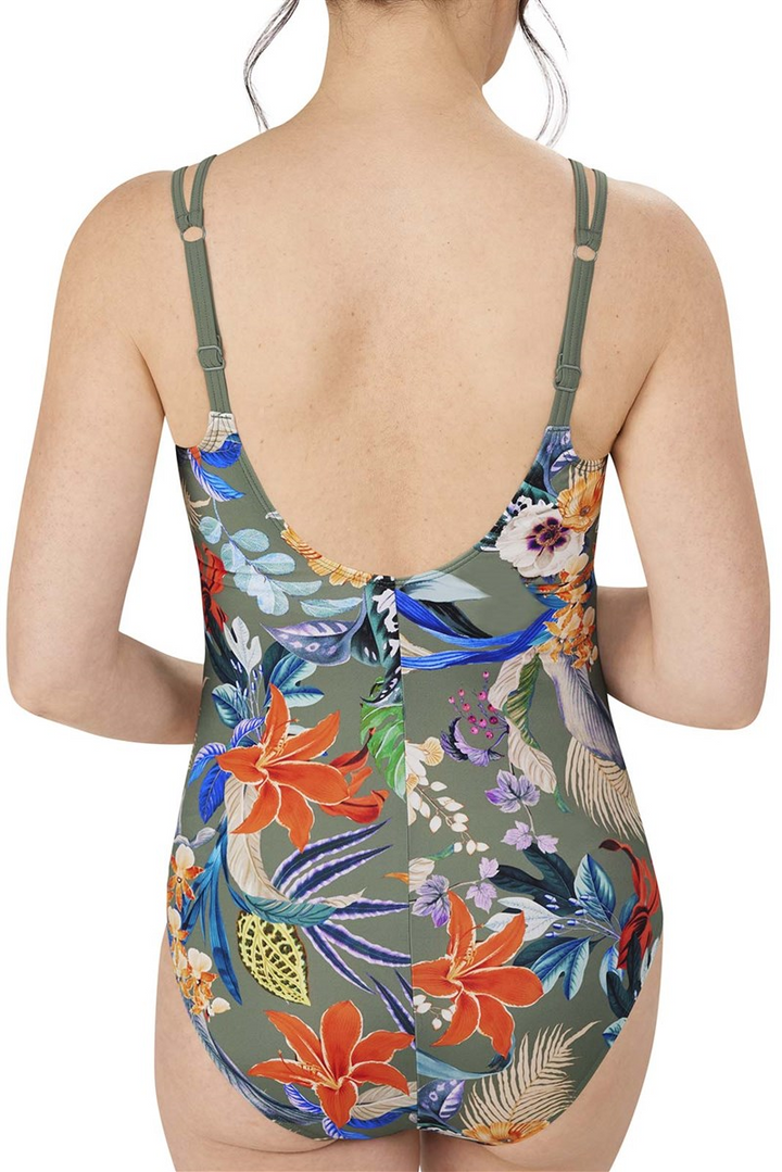 Amoena Krabi One Piece Swimsuit - Olive & Multicoloured 71631