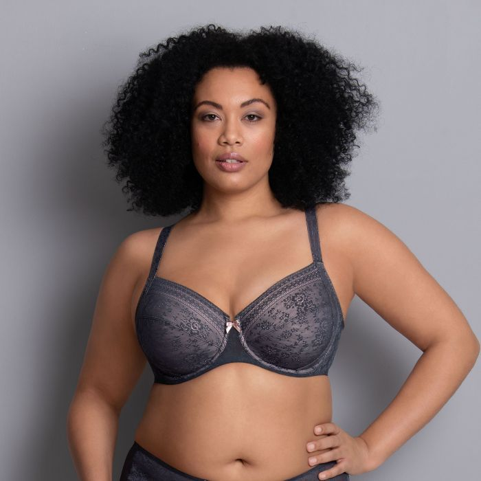 Anita Care Fleur Wire Free Mastectomy Bra - Anthracite 5754X ( allow 2-3 weeks for delivery)