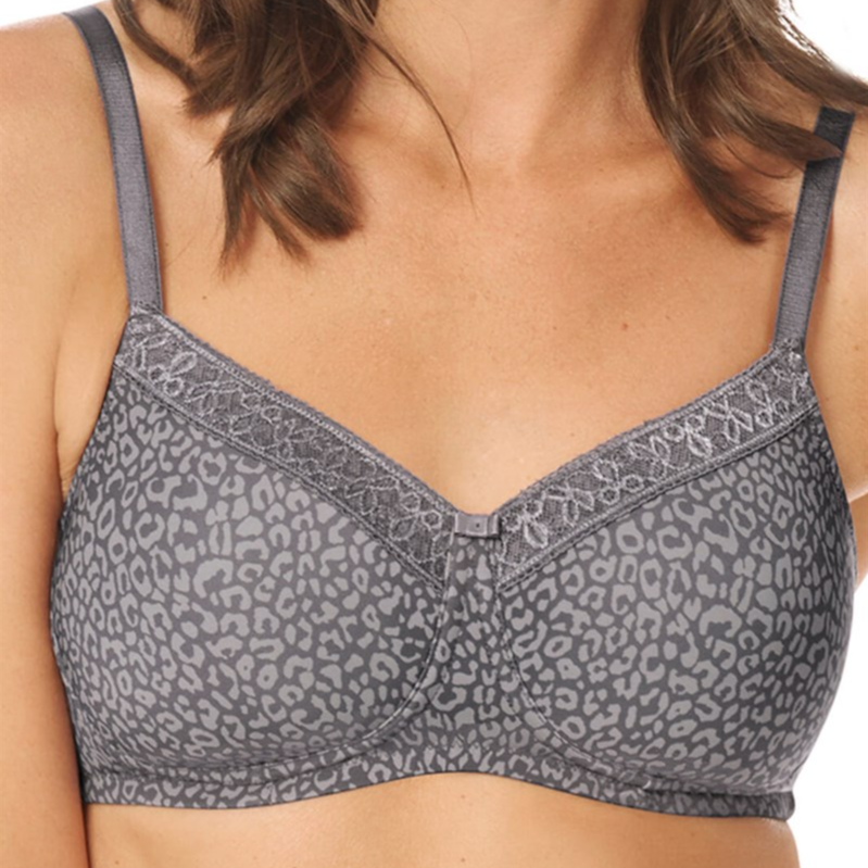 Amoena Bliss Non-Wired Padded Mastectomy Bra - dark grey/light grey - 44884