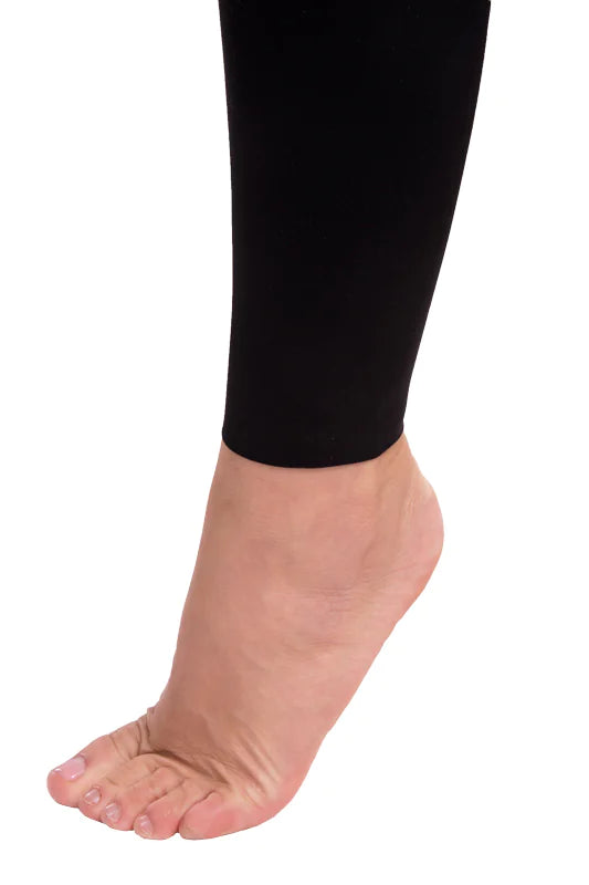 Lipoelastic Active Compression Leggings - (Black/Black Waistband)