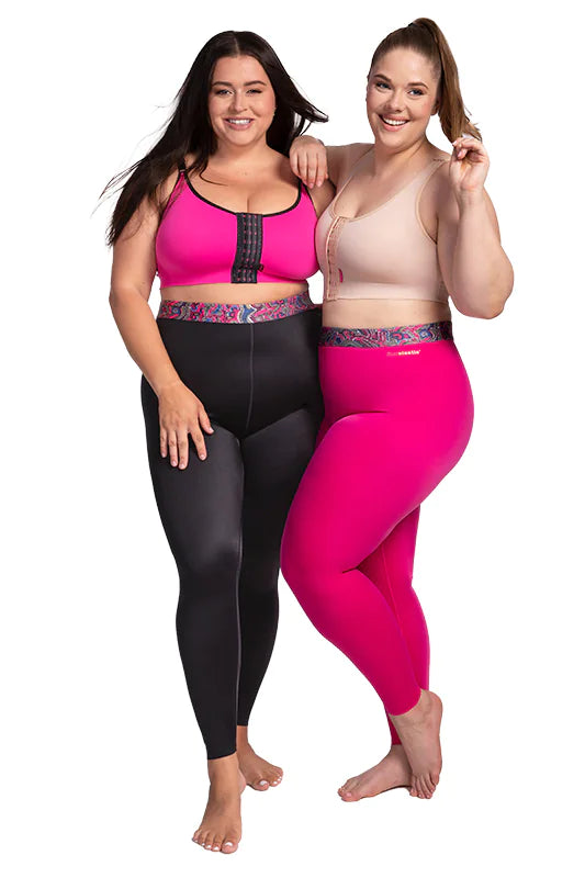 Lipoelastic Active Compression Leggings - (Black/Black Waistband)