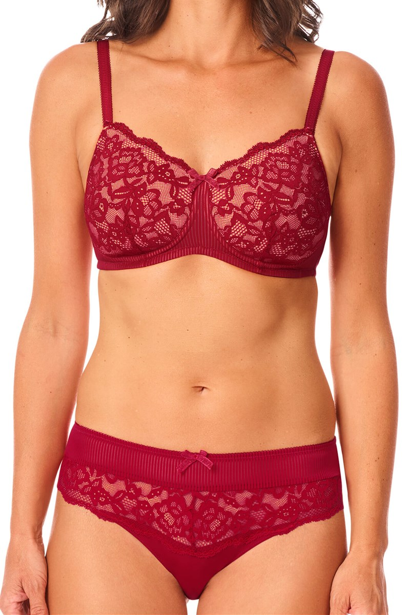 Amoena Kyra Padded Mastectomy Non Wired Bra - Chili/Sand - 44899