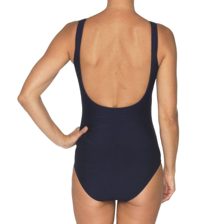 Togs Mastectomy One Piece Mesh Swimsuit - Navy