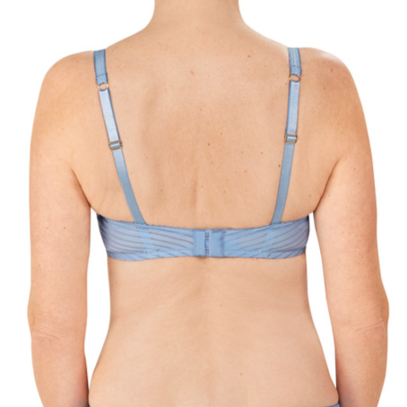 Amoena Karolina Soft Padded Wire Free Pocketed Mastectomy Bra - Light Blue/Light Sand - 44828