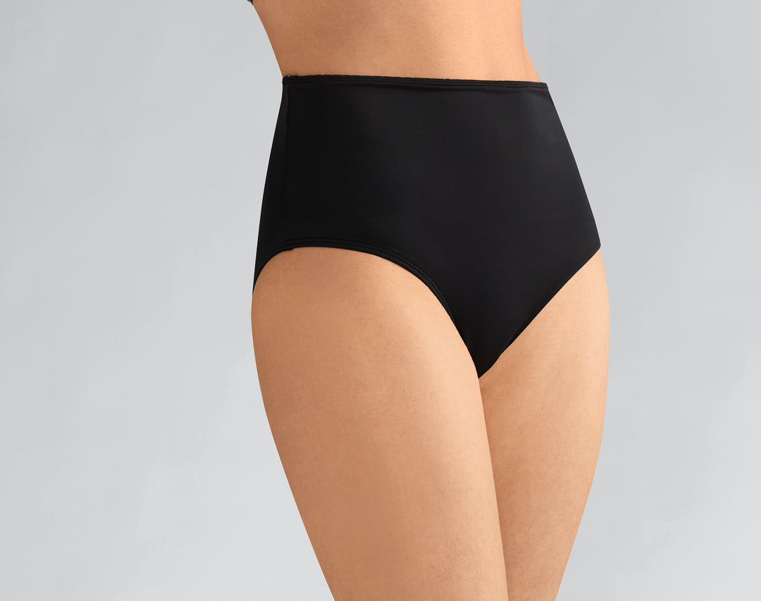 Amoena Ayon High Waist Brief - Black & White 71118