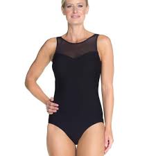 Togs Mastectomy One Piece Mesh Swimsuit 1026156- Black