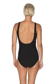 Togs Mastectomy One Piece Mesh Swimsuit 1026156- Black